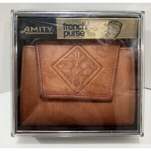 Amity Cowhide French Purse Wallet